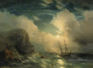 paysage marin 1856 Romantique Ivan Aivazovsky russe Peinture à l'huile